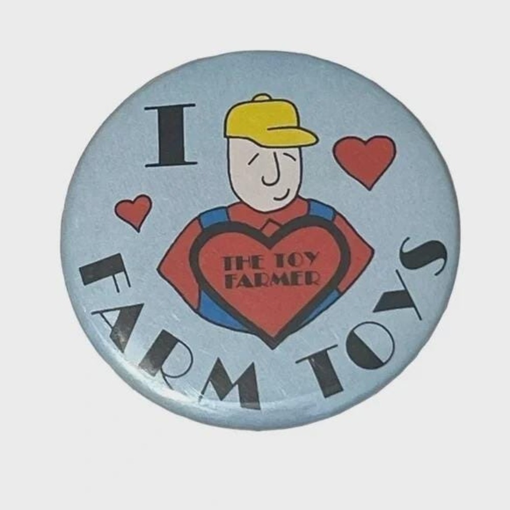I Heart Farm Toys Vintage Pinback Button
